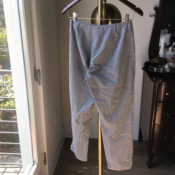 ann taylor cropped mini gingham pants - black/white - size 2 - Picture 2 of 5